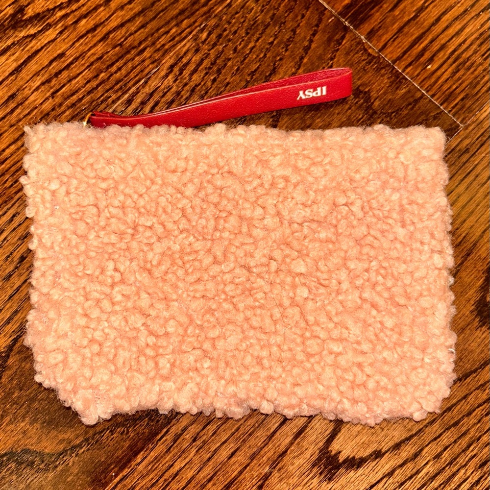 Ipsy Pink Sherpa Cosmetic Bag